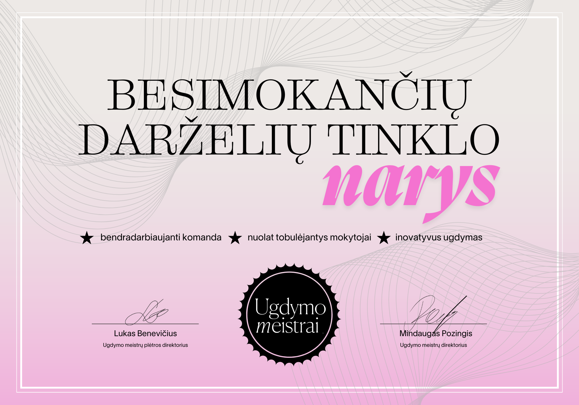 Besimokančių darželių tinklo narys